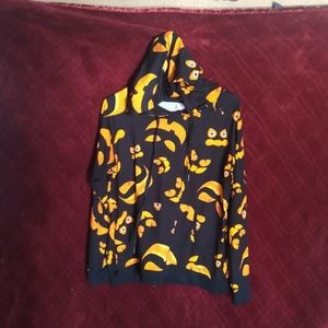 Halloween black and orange sweater with hoodie